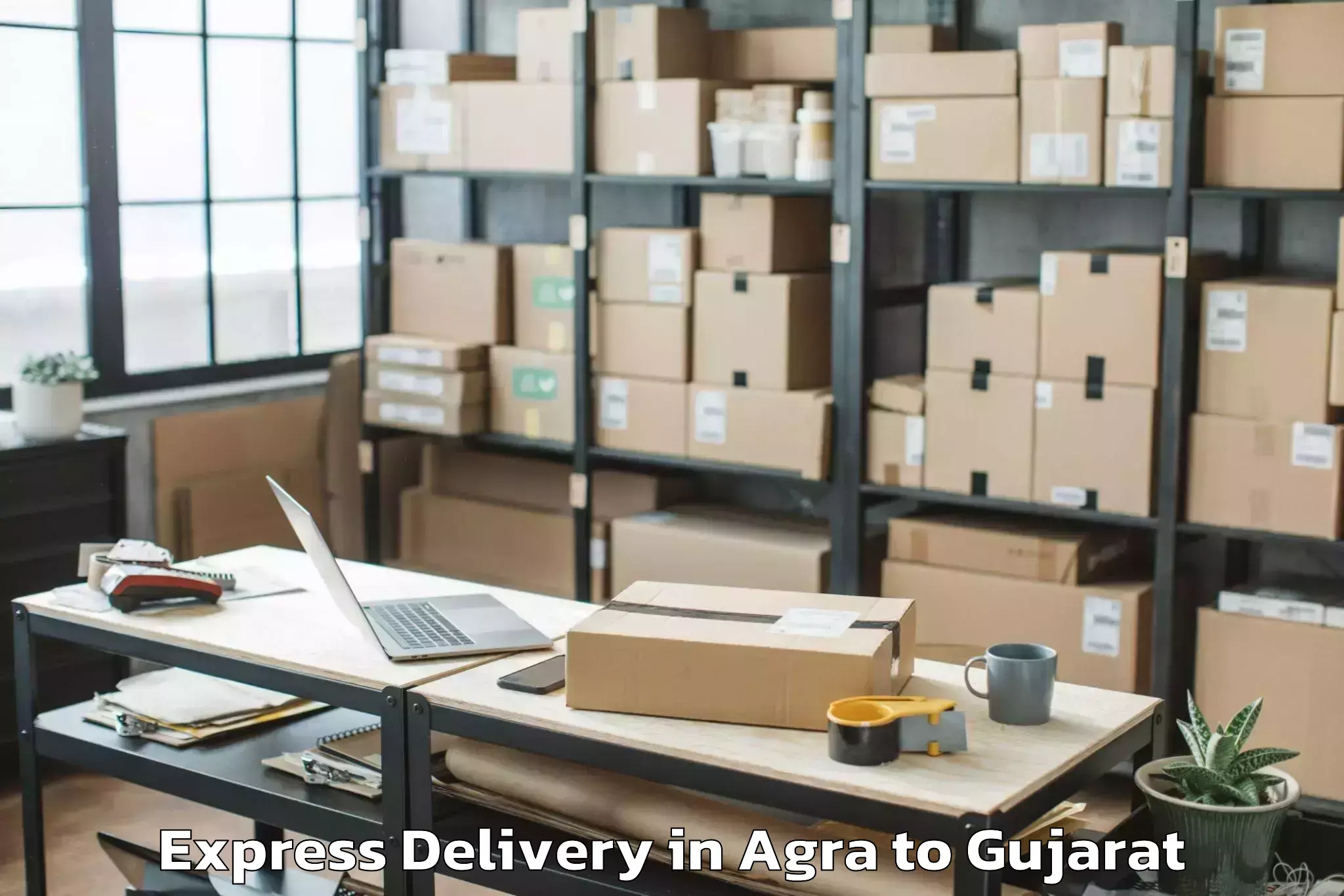 Reliable Agra to Unjha Express Delivery